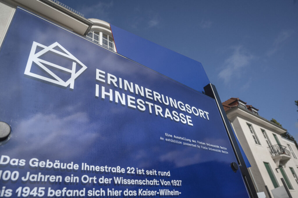 FU Berlin Erinnerungsort Ihnestrasse 1