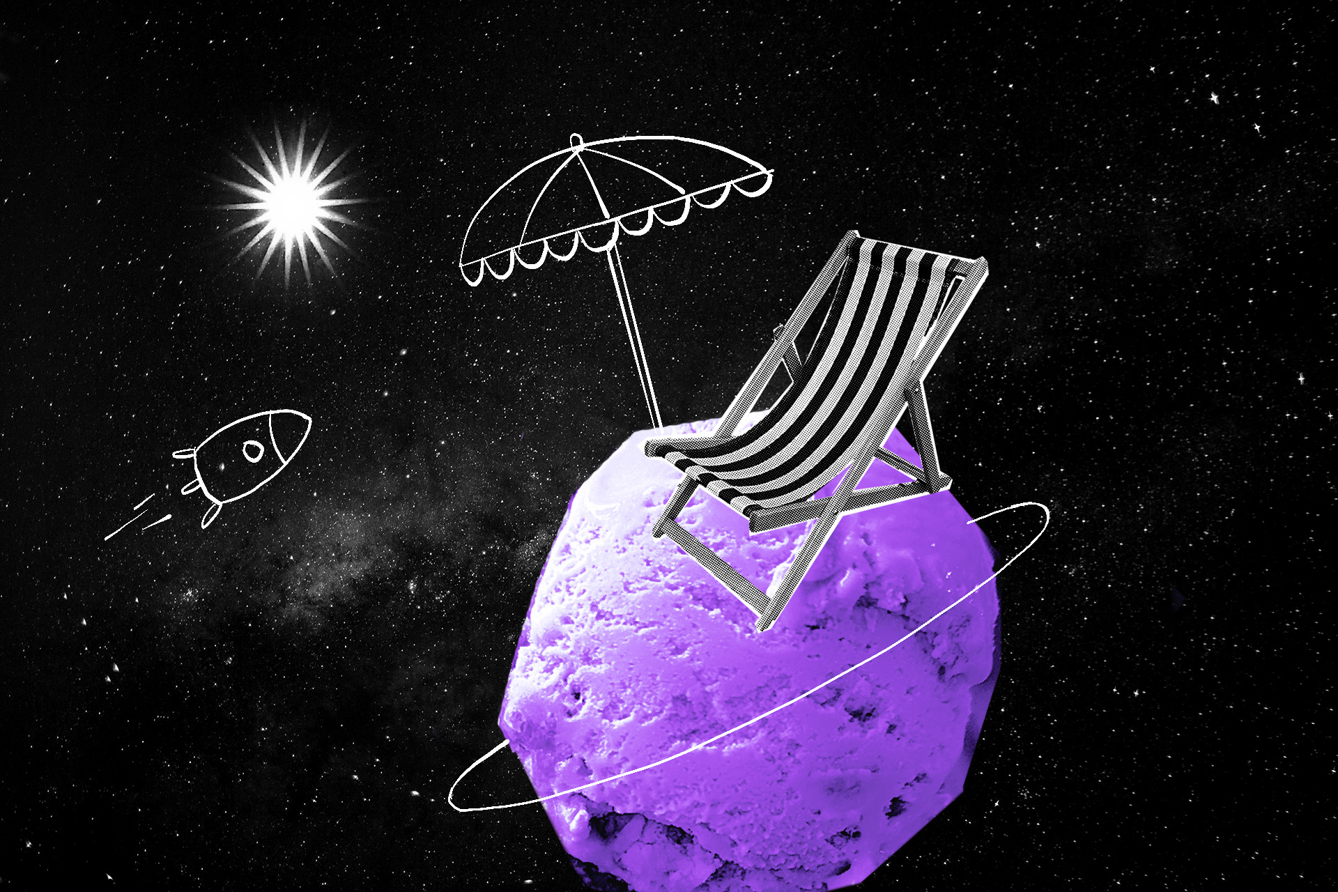 Planet Neun Sommercollage